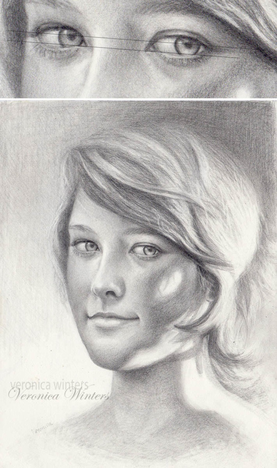 Drawing, shading and blending a minimalistic face with graphite
