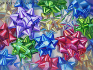 christmas-bows--veronica-winters-colored-pencil