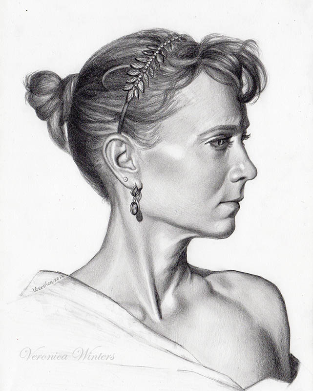 Pretty Girl with Sad Mood Original Pencil Portrait Drawing Using Pencils |  eBay