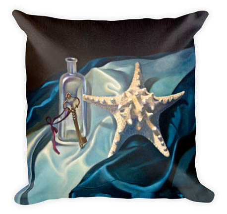 still life with starfish custom pillow veronica winters shop
