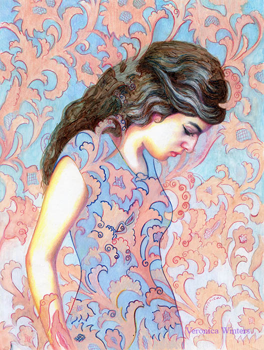 colored pencil drawing, figurative painting veronica winters