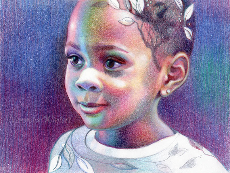 innocence by veronica winters_colored pencil drawing