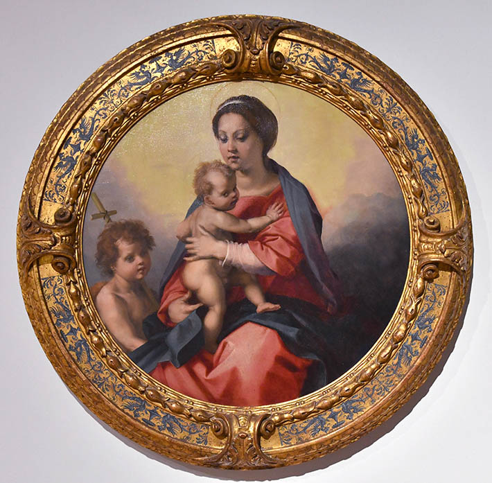 lowe art museum_miami univ_workshop of andrea del sarto_madonna and child infant st john