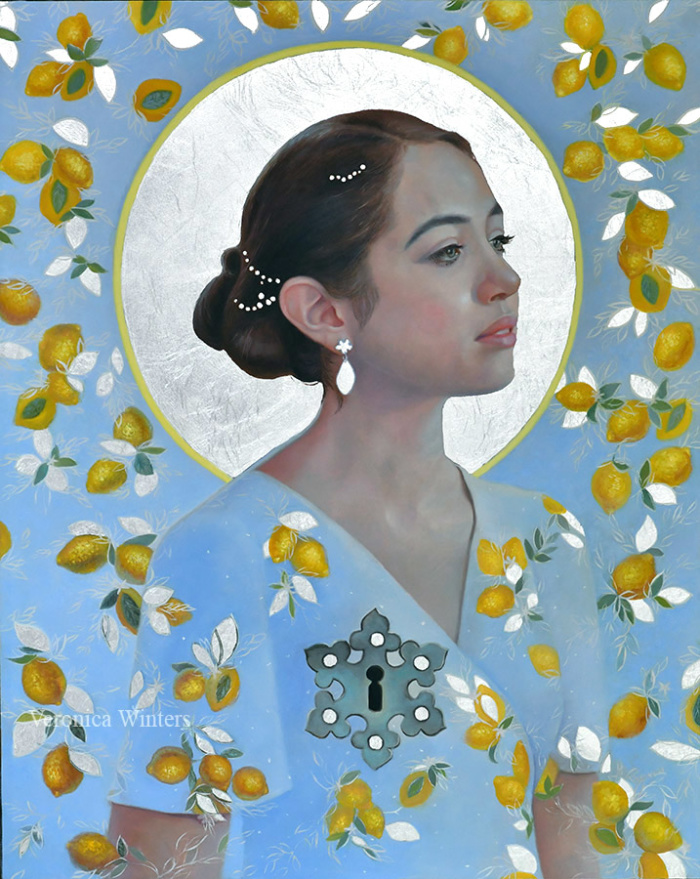 sunshine by veronica winters 16x20_romantic paintings of women, 2nd place winner at TRAC 2019