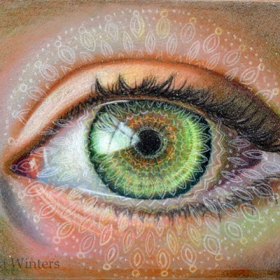 realist drawing of eye