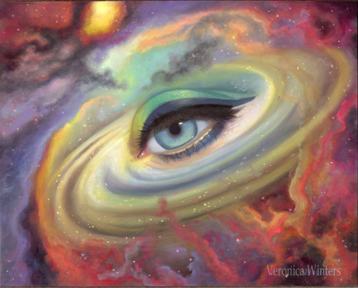 galactic eye, realism painting