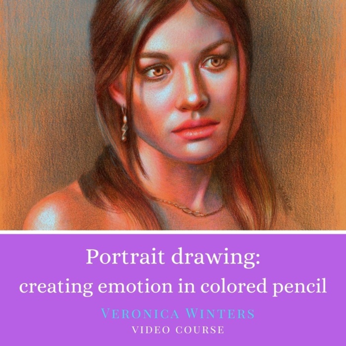 portrait drawing in colored pencil video course veronica winters