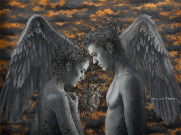 celestial love_contemporary art painting