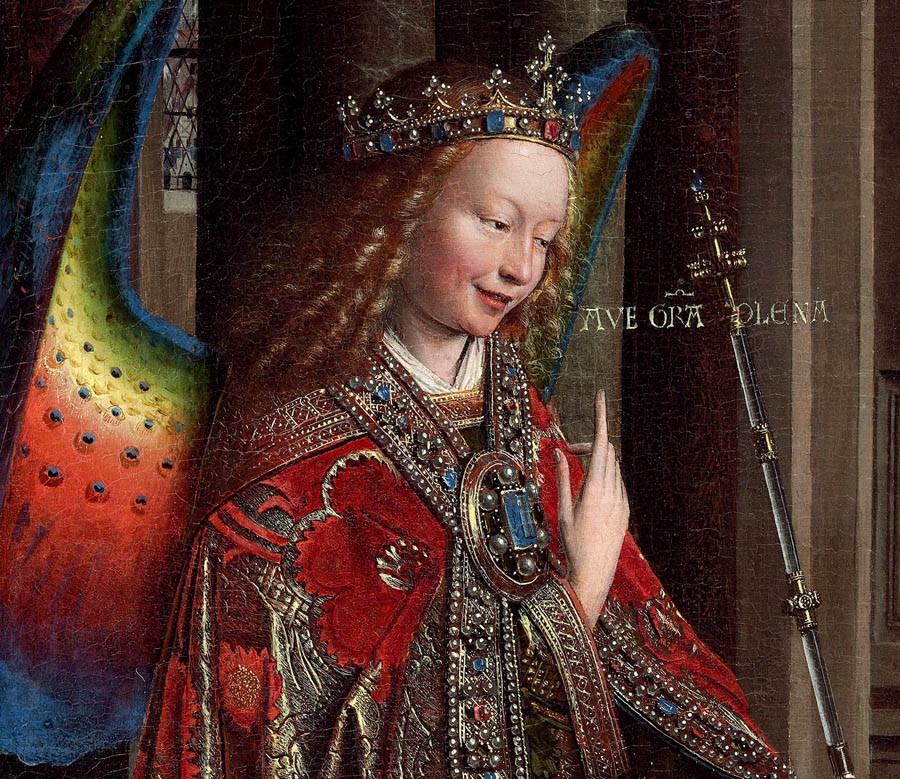 paintings of angels van Eyck