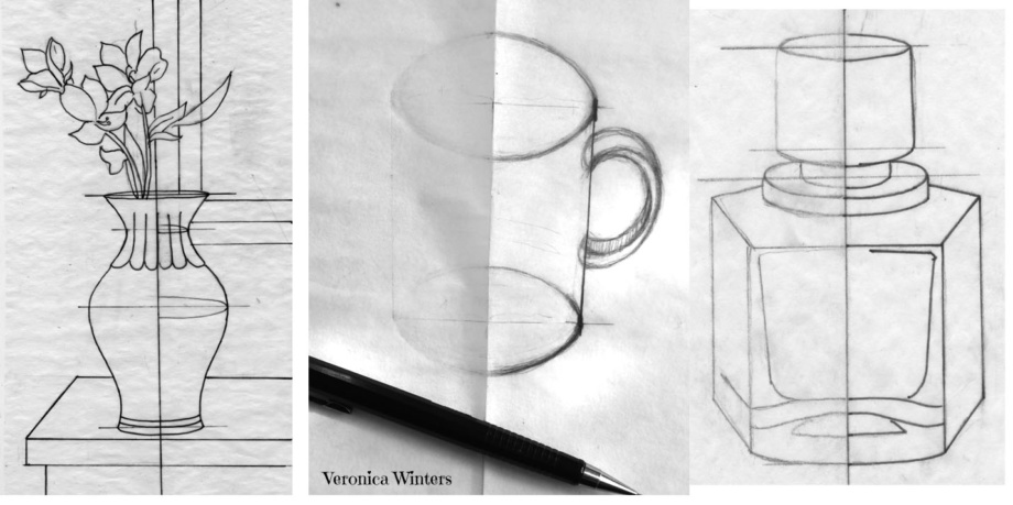 how to draw wine glass