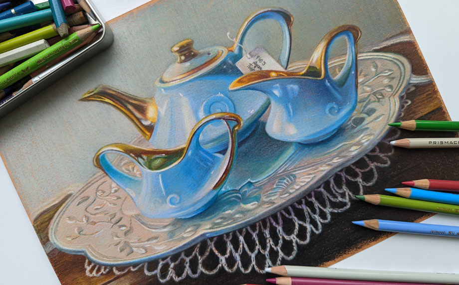 veronica winters colored pencil drawing-how to use colored pencil for beginners