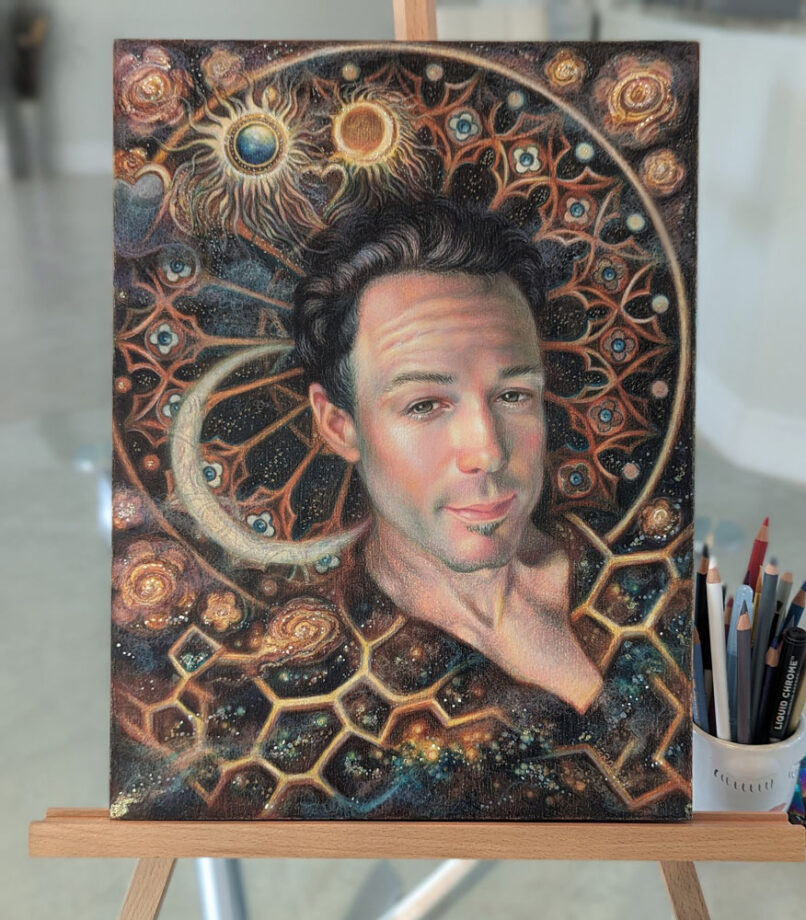 https://veronicasart.com/wp-content/uploads/2022/12/Between-time-and-space-Sebastian-Siegel-drawing-on-wood-panel-veronica-winters-806x920.jpg