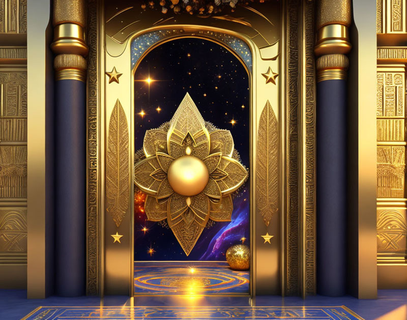 Egyptian doorway to space -ai visionary art-veronica winters art blog