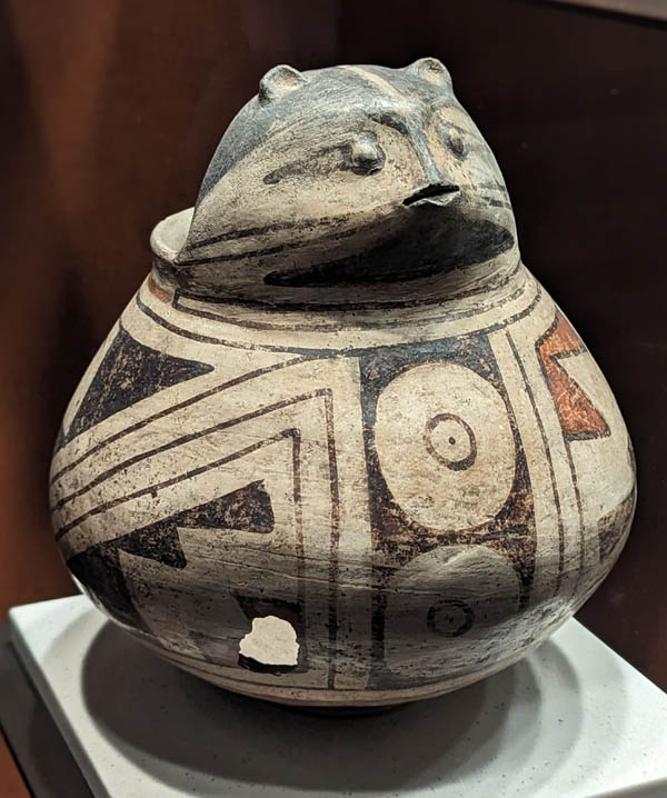 animal pot pattern in archeology museum in mexico city