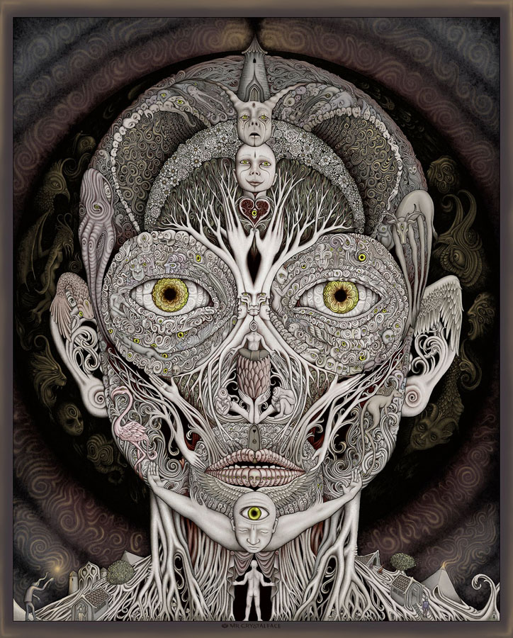 david faulkner-mr crystalface-face the abyss-psychedelic art