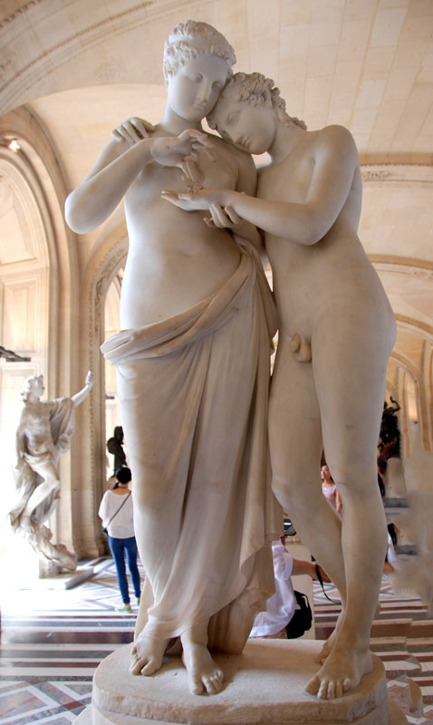 Canova, Cupid and Psyche, marble sculpture, louvre-veronica winters art blog
