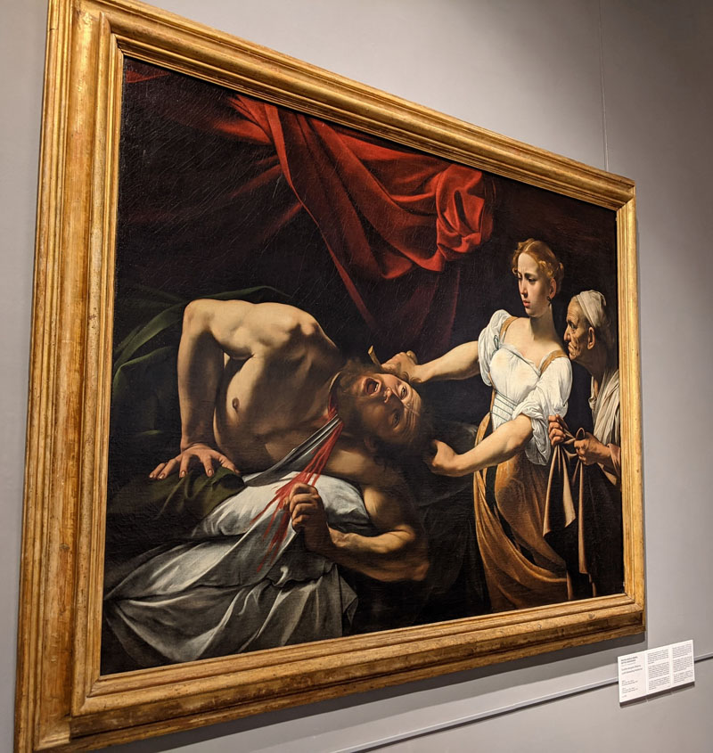 Caravaggio, Judith Beheading Holofernes, 1602, Barberini palace, Rome-veronica winters art blog