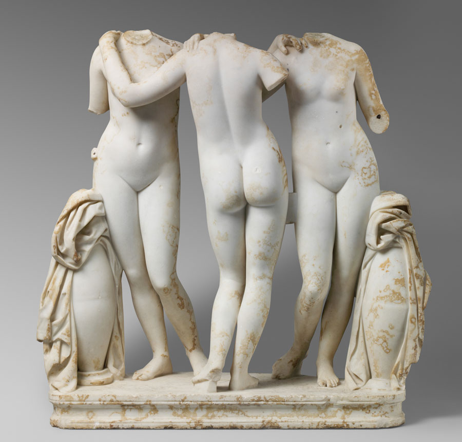 Marble Statue Group of the Three Graces-the met-best art museums