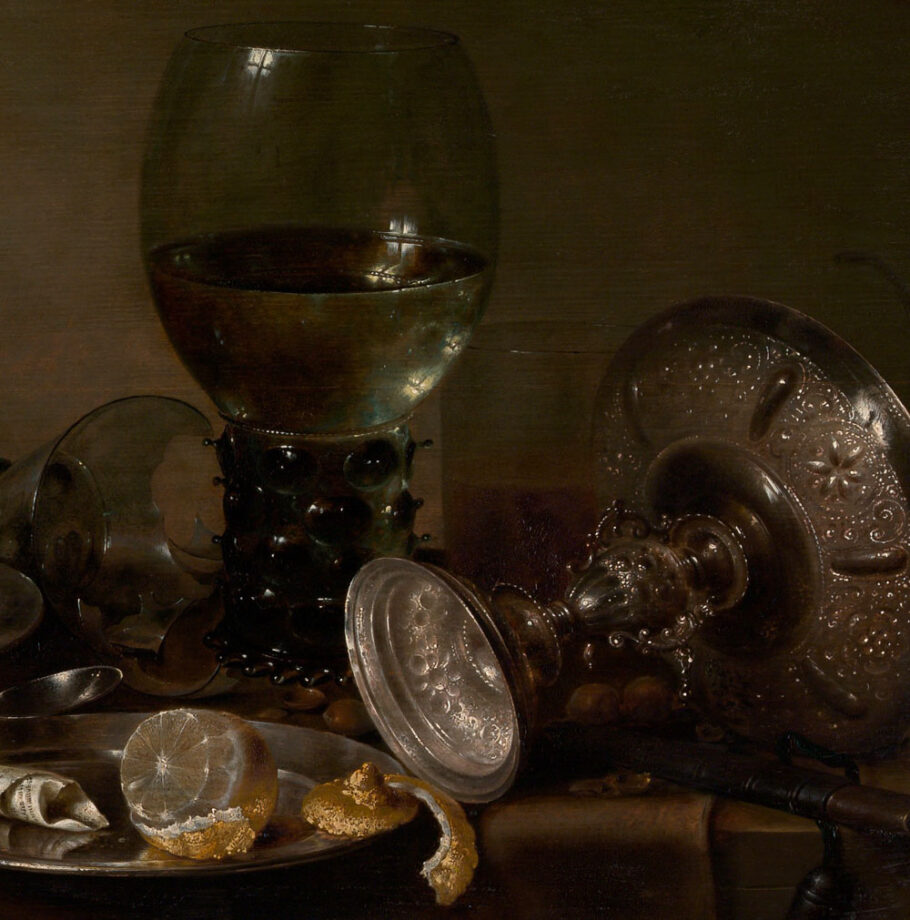 Still Life with Oysters a Silver Tazza and Glassware by Heda-closeup-the Met-best art museums