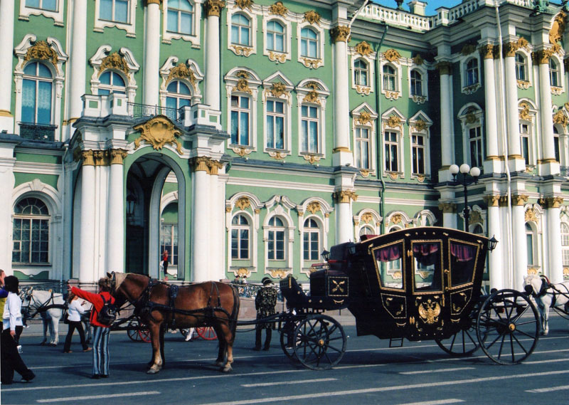 the Hermitage with carriage- winter palace-veronica winters art blog