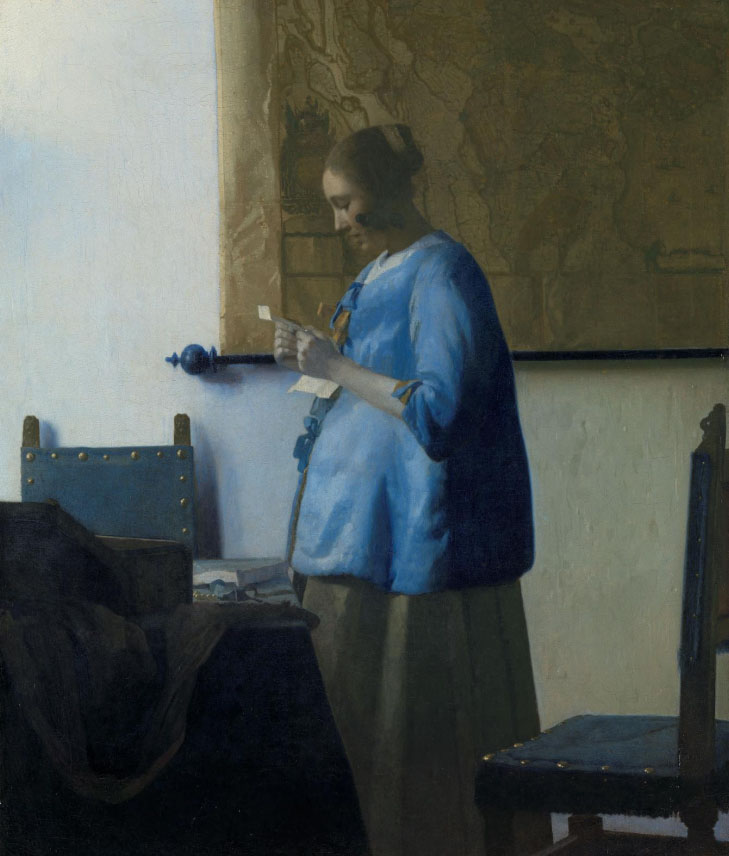 Woman Reading a Letter, Johannes Vermeer, c. 1663