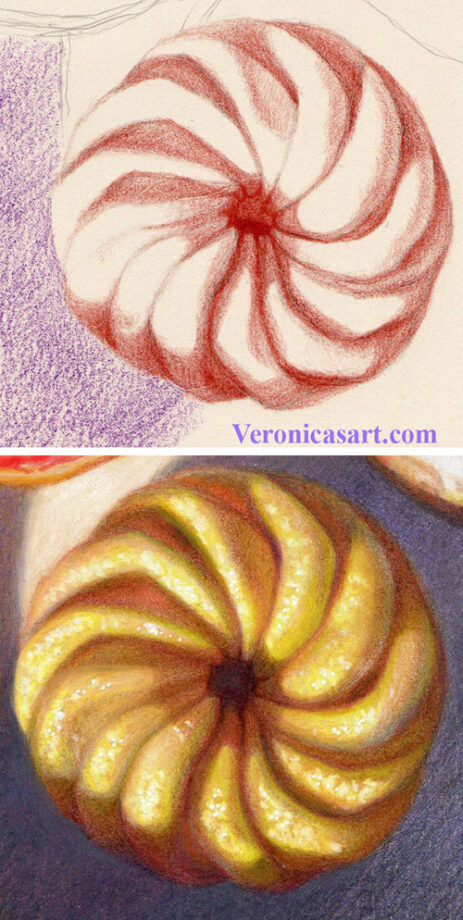 hatching and crosshatching-shading techniques with colored pencils-veronica winters