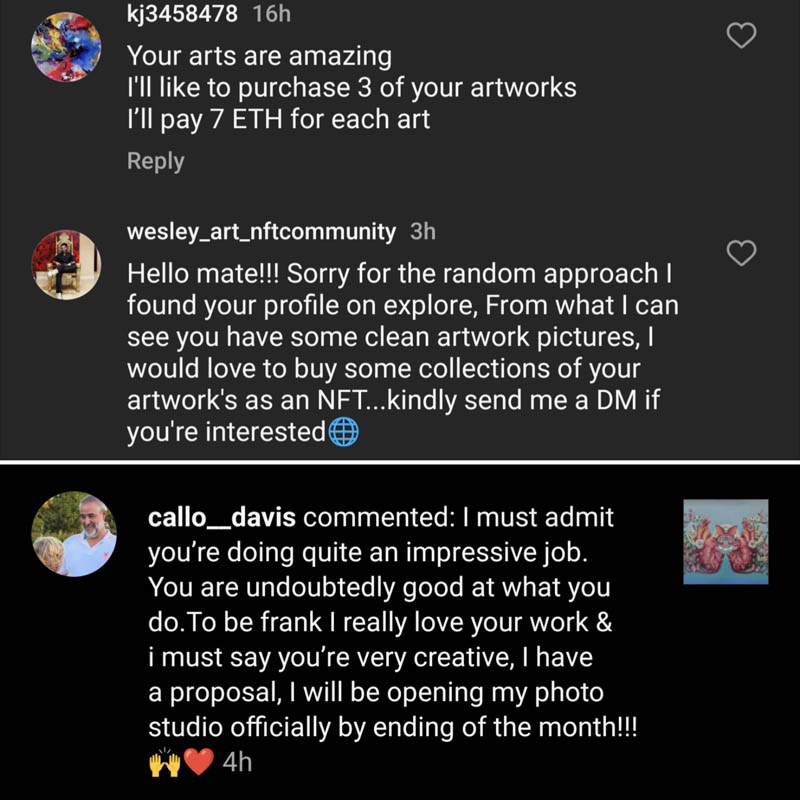 top nft scams on Instagram
