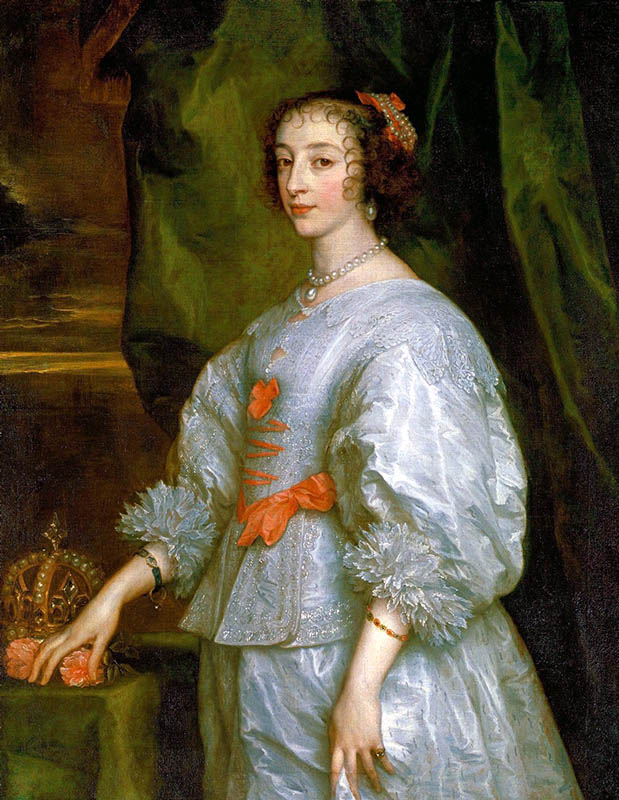 Anthony van Dyck Henrietta Maria of France. meaning of white in art