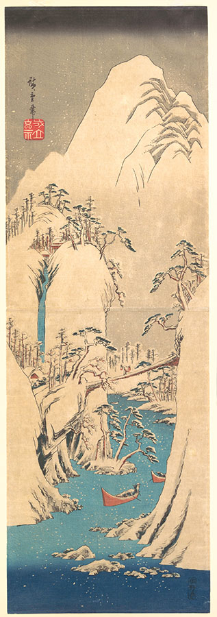 Snowy Gorge-
Utagawa Hiroshige -Japanese-
Edo period 1615–1868-Met