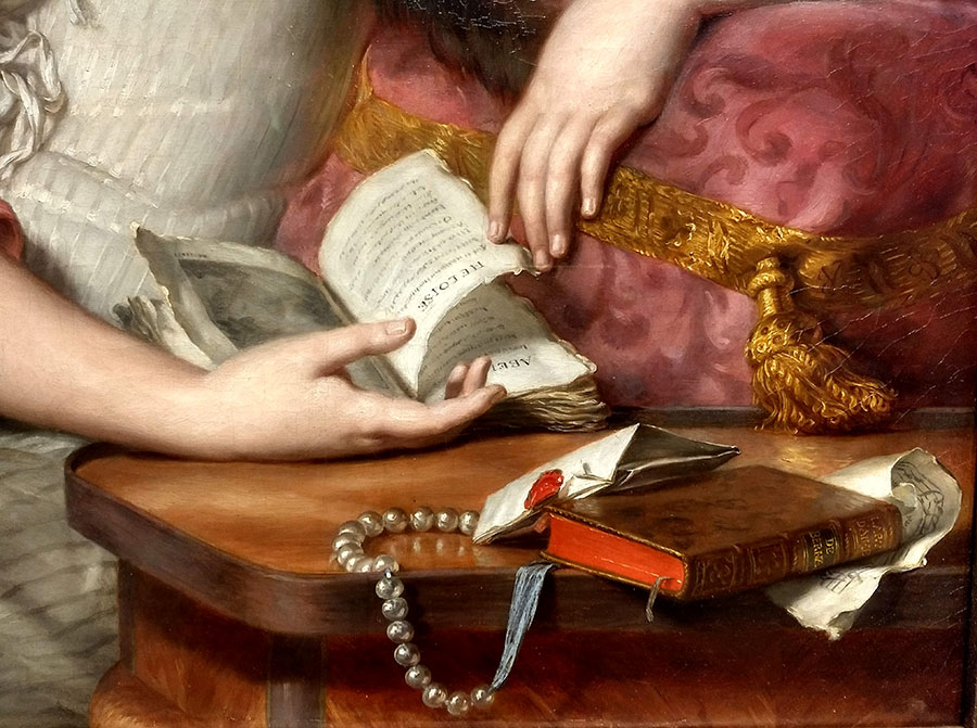 señora leyendo cartas de Eloísa y Abelardo-1780-A.  dAgesci