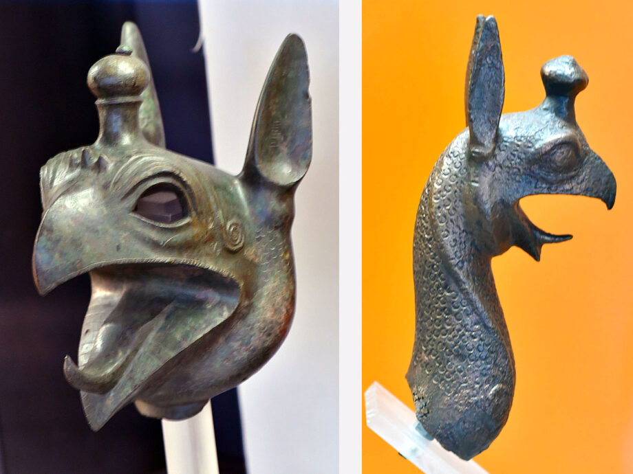 griffin heads in Delphi archeological museum-veronica winters art blog