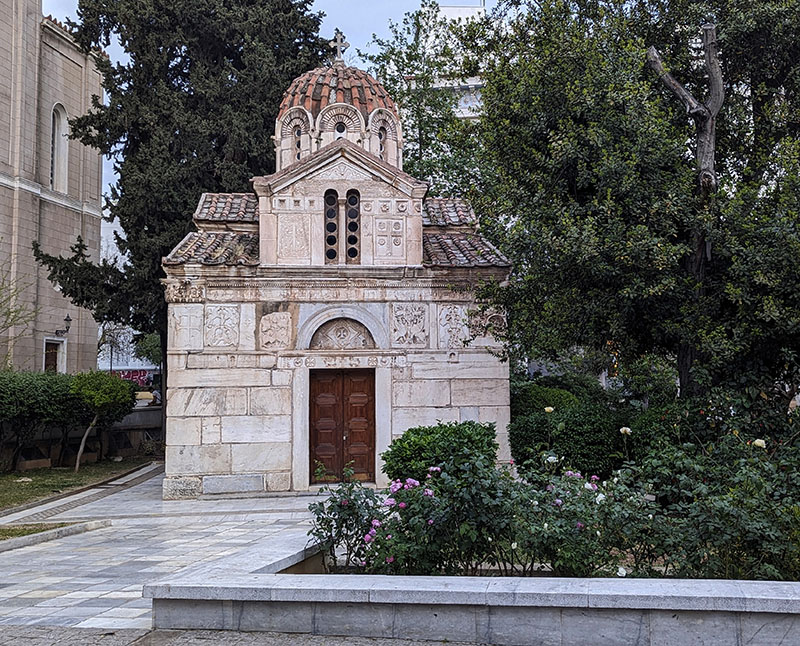 Ancient Eastern Orthodox church in Athens, Greece