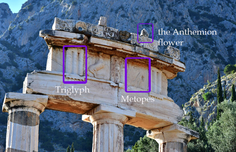 Delphi-Greek Doric order-architectural style. Delphi architecture