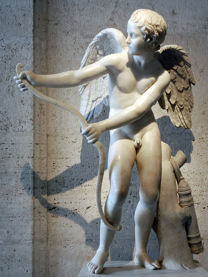 Statue of Eros stringing his bow