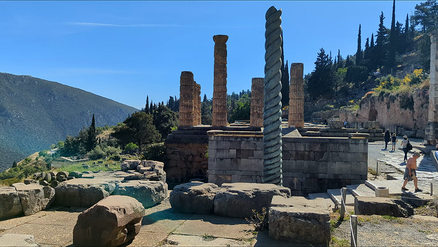 temple of Apollo view with the serpentine column-veronica winters art blog