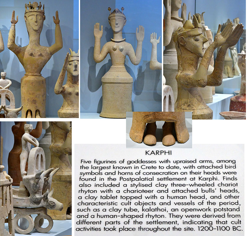 Karphi goddesses with raised arms