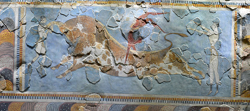 bull-leaping fresco knossos