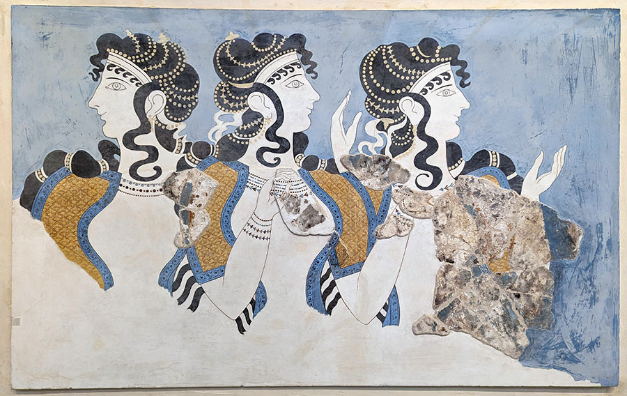 ladies in blue fresco-Knossos