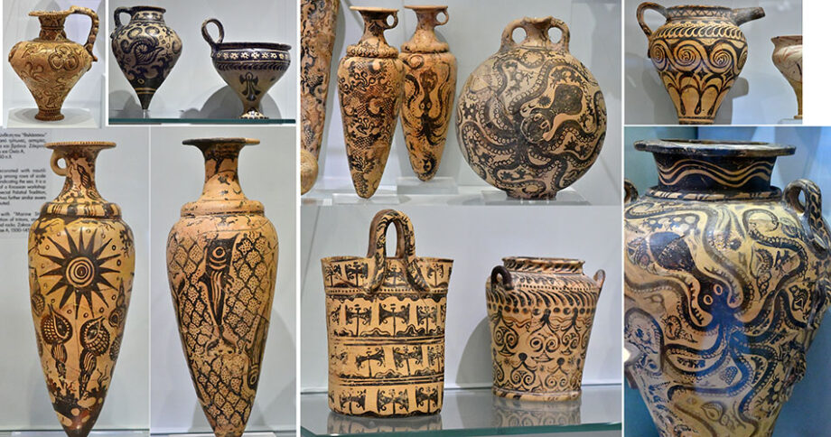 vessels of Knossian workshop 1500 BC