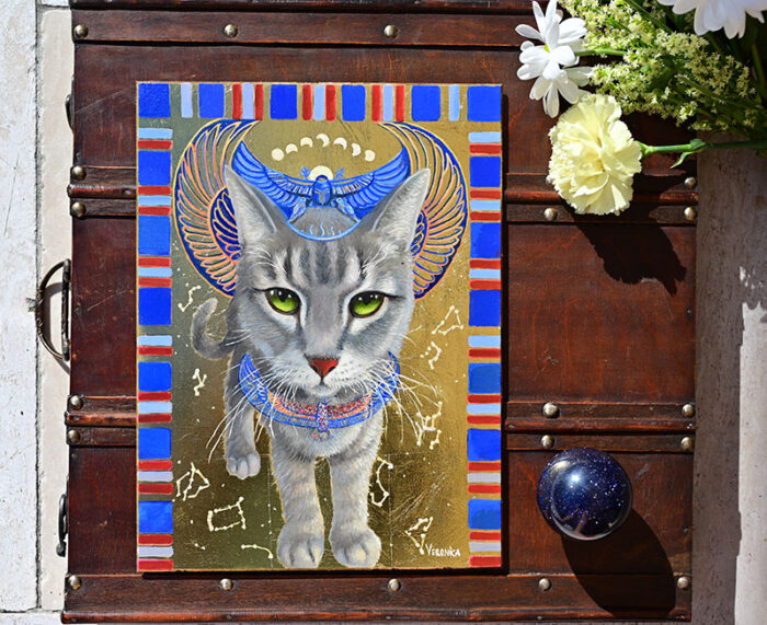 Bastet Wannabe, oil painting - Image 6