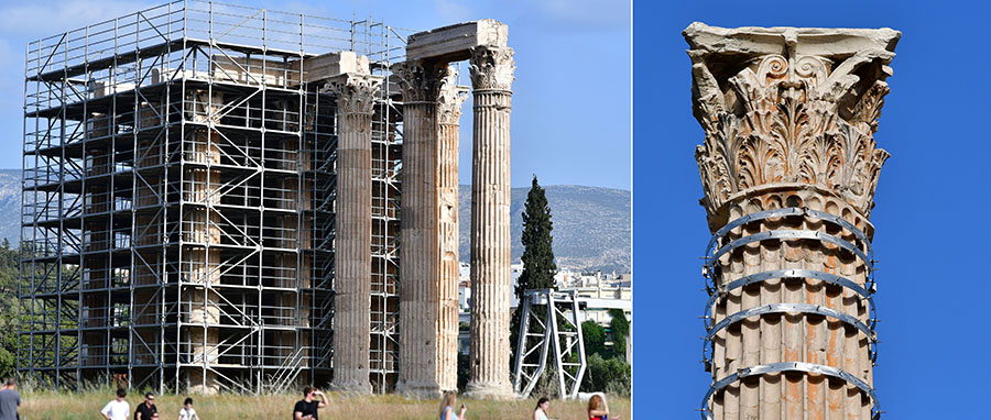 Temple of Olympian Zeus Athens with column at veronica winters art blog