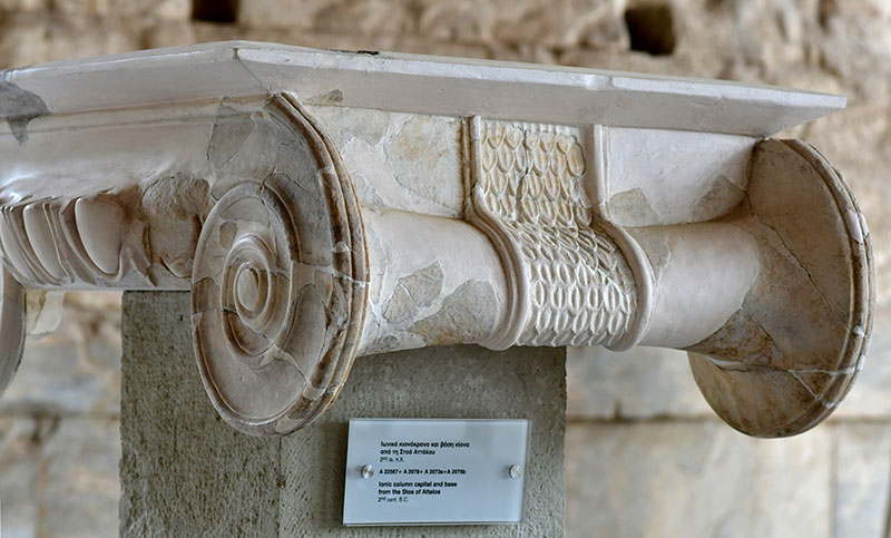 ionic capital and column from the stoa of Attalos- veronica winters art blog