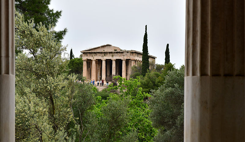 temple of Hephaestus view from Stoa- veronica winters art blog