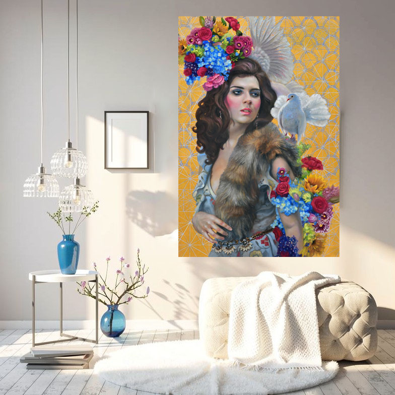Paradise, oil painting on wood panel - Image 3