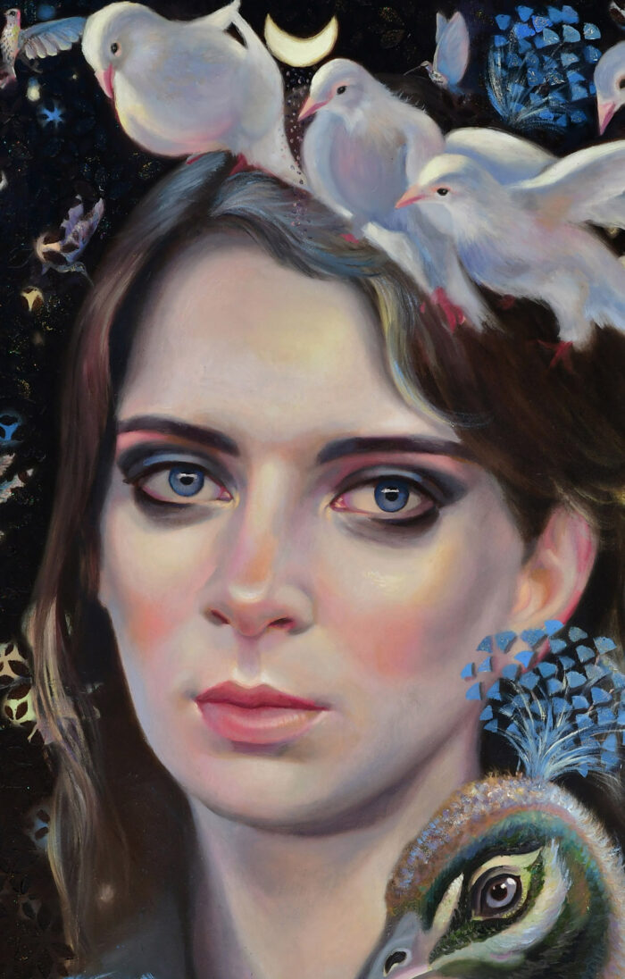 You must try to fly, oil painting on wood panel - Image 9