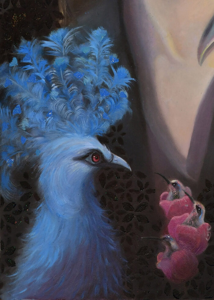 You must try to fly, oil painting on wood panel - Image 10