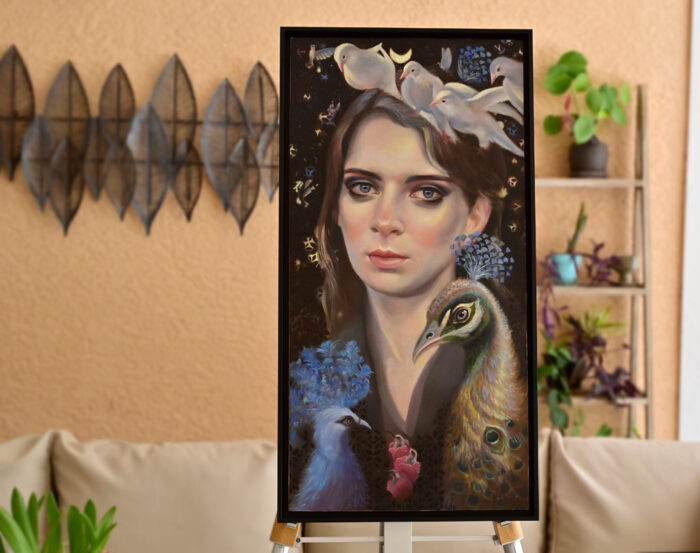 You must try to fly, oil painting on wood panel - Image 5