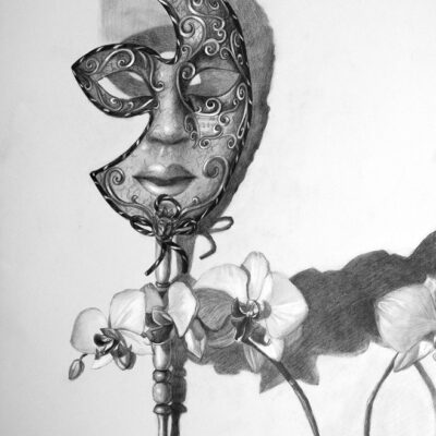 Venetian Mask Study, drawing