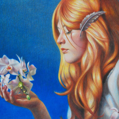 As Love Grows, colored pencil drawing