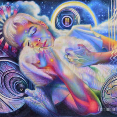 Lifetime of goodbyes, colored pencil drawing